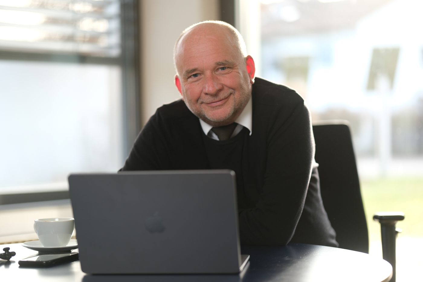 Michael Lauer am Laptop
