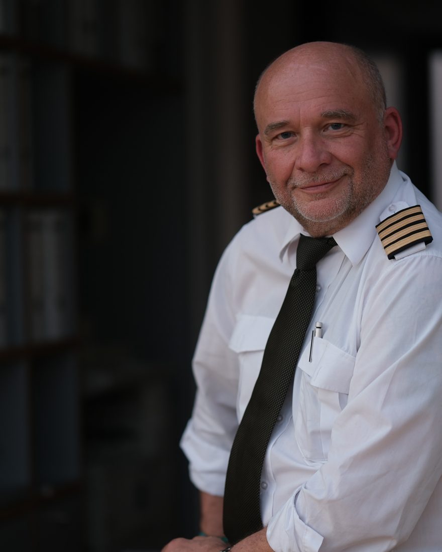 Michael Lauer in Kapitänsuniform